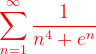 \dpi{120} {\color{Red} \sum_{n=1}^{\infty }\frac{1}{n^{4}+e^{n}}}